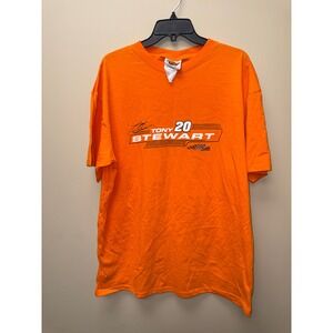 Tony Stewart 20 Winners Circle Orange NASCAR Racing Graphic T-Shirt Mens XXL